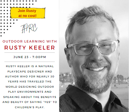 Rusty Keeler is a natural playscape designer and author who for nearly 30 years has traveled the world designing outdoor play environments and speaking about the benefits and beauty of saying “yes" to children’s play.
