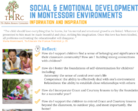 Social & Emotional Development in Montessori Environments Information and Inspiration Sheet