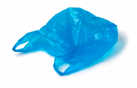Blue Plastic Bag