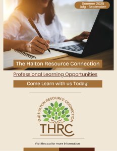 Summer 2025 - July - September - The Halton Resource Connection - Professional Learning Opportunities - Come Learn with Us Today